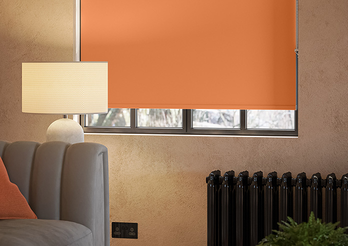 Rimini (Blackout), Tangerine - Roller Blind - Image 5
